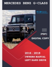 MERCEDES BENZ G-CLASS 2016 2017 2018 OWNERS MANUAL